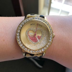 Betsey Johnson leopard print watch